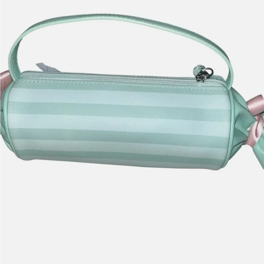 Bath & Body Works Mint Green Striped Handbag NWT - Picture 3 of 3